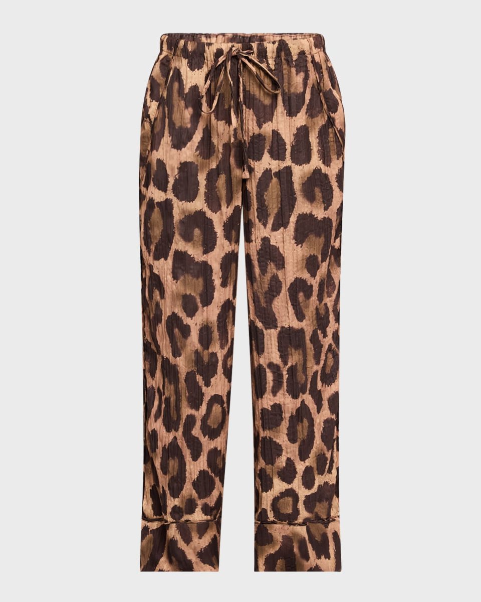 All Out Satin Leopard Pants